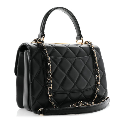 Chanel Lambskin Quilted Small Trendy CC Dual Handle Flap Bag Black 3 of 11
