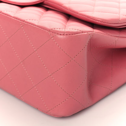 Chanel Lambskin Quilted Jumbo Double Flap Pink 9 of 10