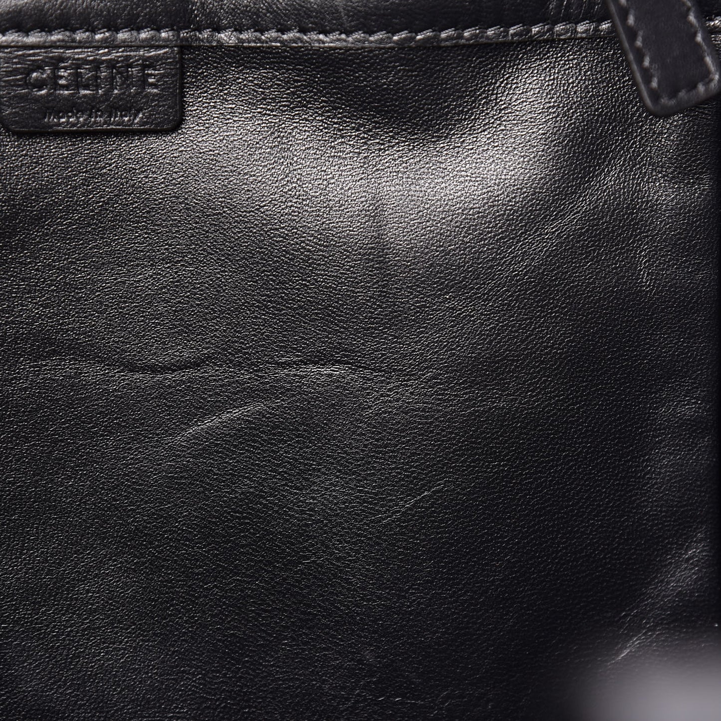 Lambskin Crocodile Embossed Vertical Cabas Black