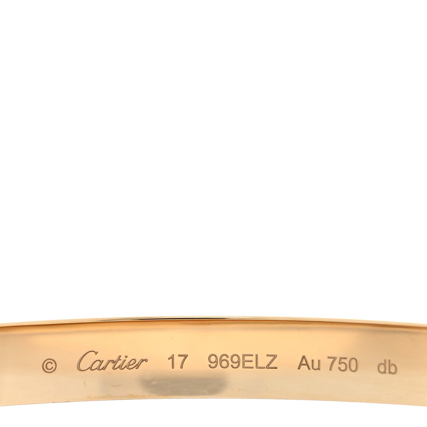 Cartier 18K Yellow Gold LOVE Single Screw Bracelet 17 3 of 7