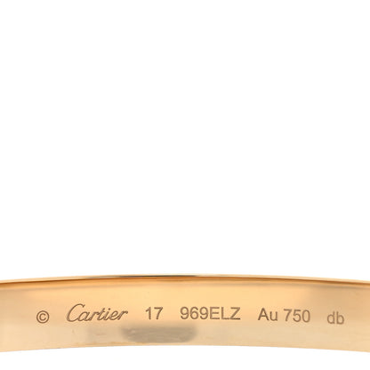 Cartier 18K Yellow Gold LOVE Single Screw Bracelet 17 3 of 7