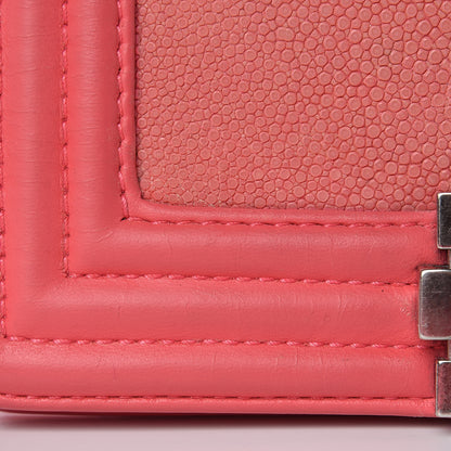 Chanel Galuchat Stingray Small Boy Flap Pink 8 of 19