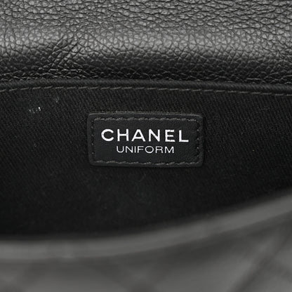 Chanel Grained Calfskin Quilted 2.55 Reissue Flap Belt Bag Clutch  Black 6 of 12
