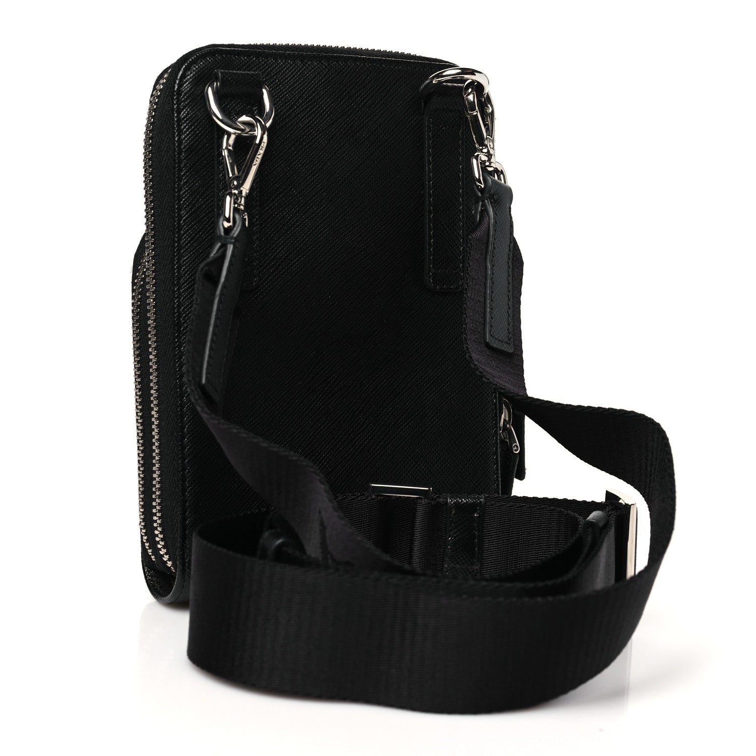 Prada Saffiano Smartphone Case Crossbody Black 3 of 10