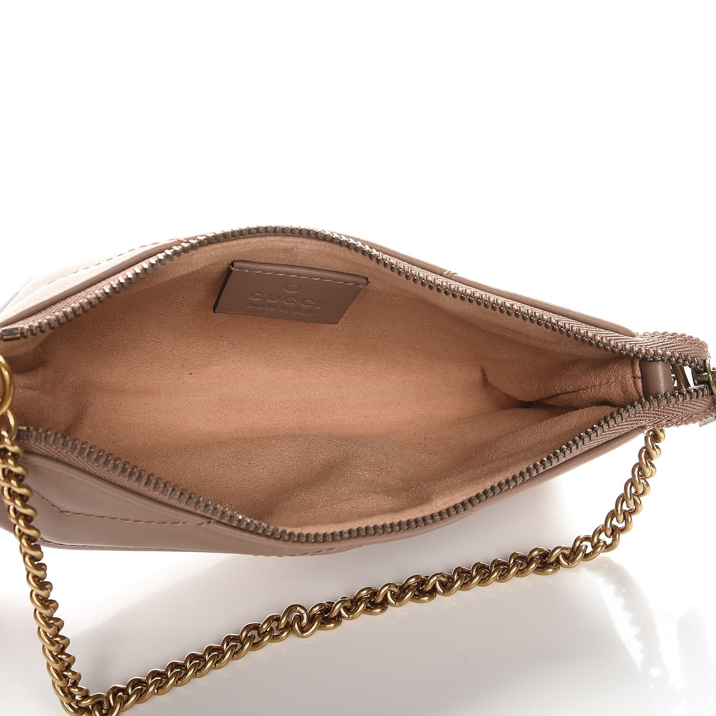 Calfskin Matelasse Mini GG Marmont Chain Bag Porcelain Rose