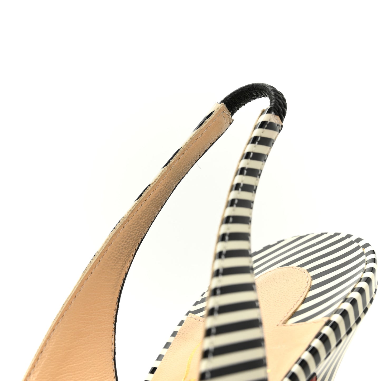 Patent Stripes Clare Nodo 80 Pumps 35 Black White