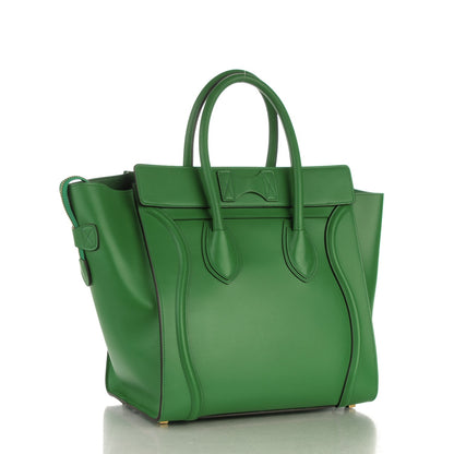 Celine Palmelato Mini Luggage Grass Green 3 of 8