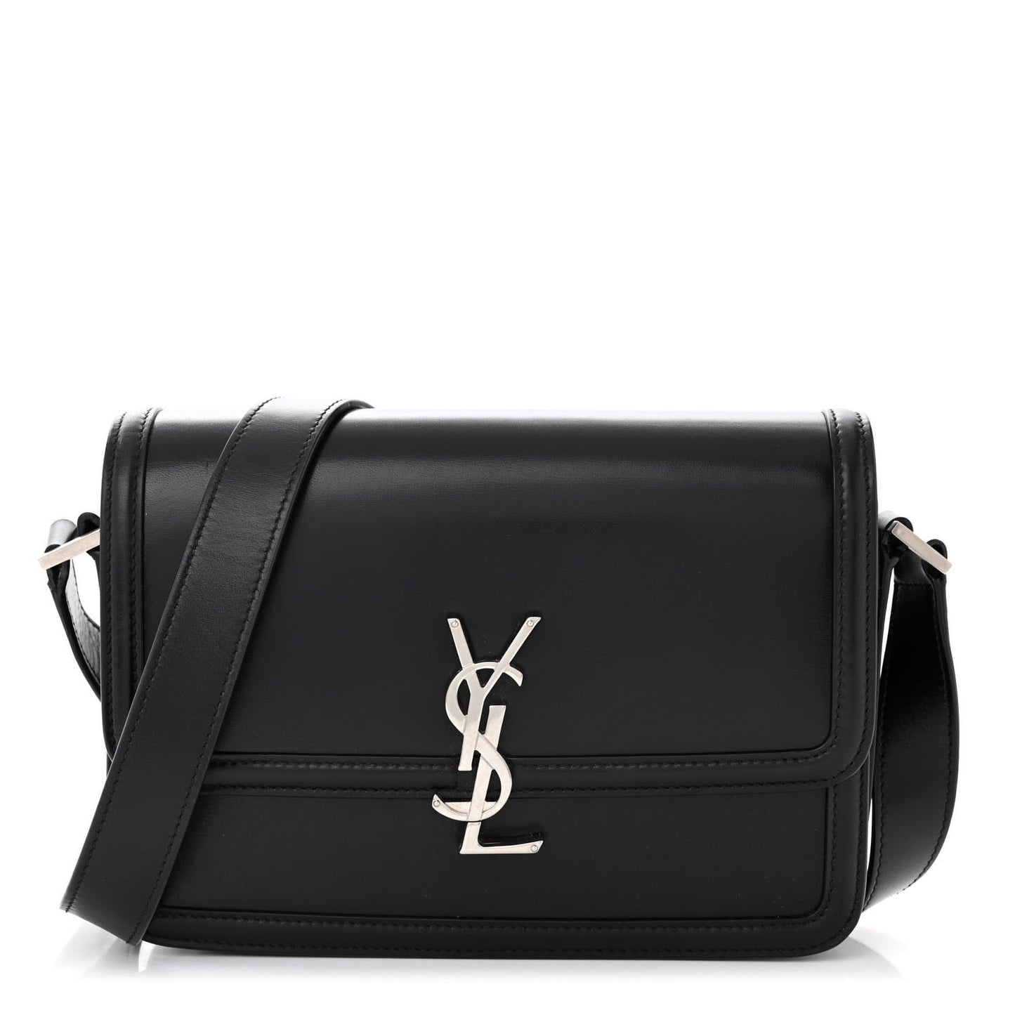 Box Calfskin Monogram Medium Solferino Satchel Black