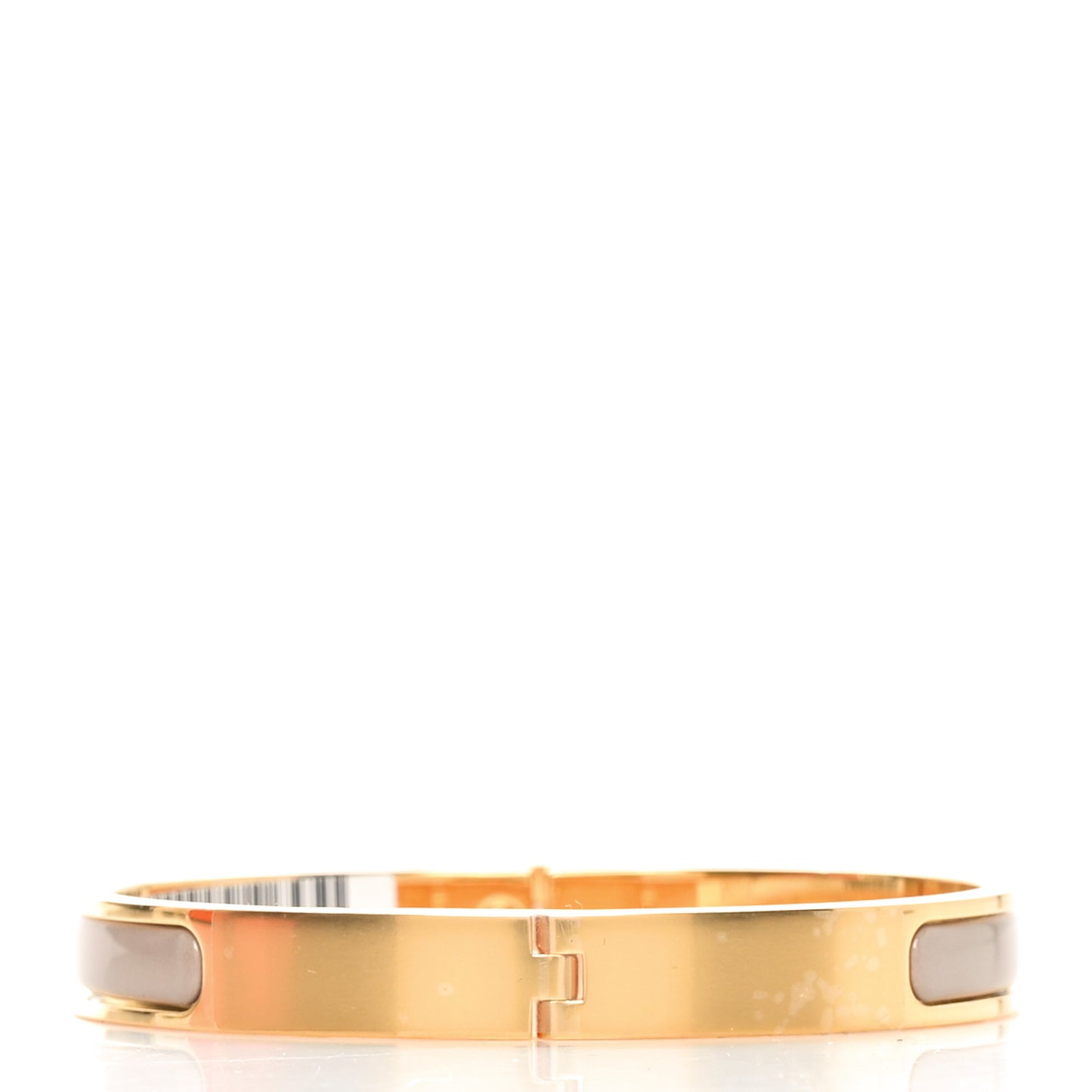 Enamel Mini Clic Kelly Bracelet GM Marron Glace