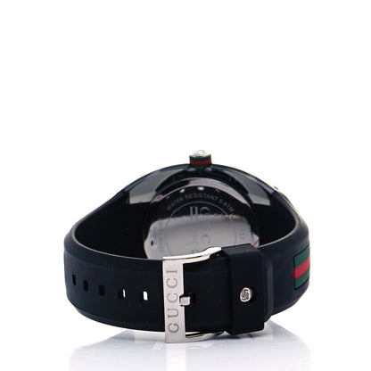 Gucci Stainless Steel Rubber 46mm Sync Web Quartz Watch Black 3 of 7
