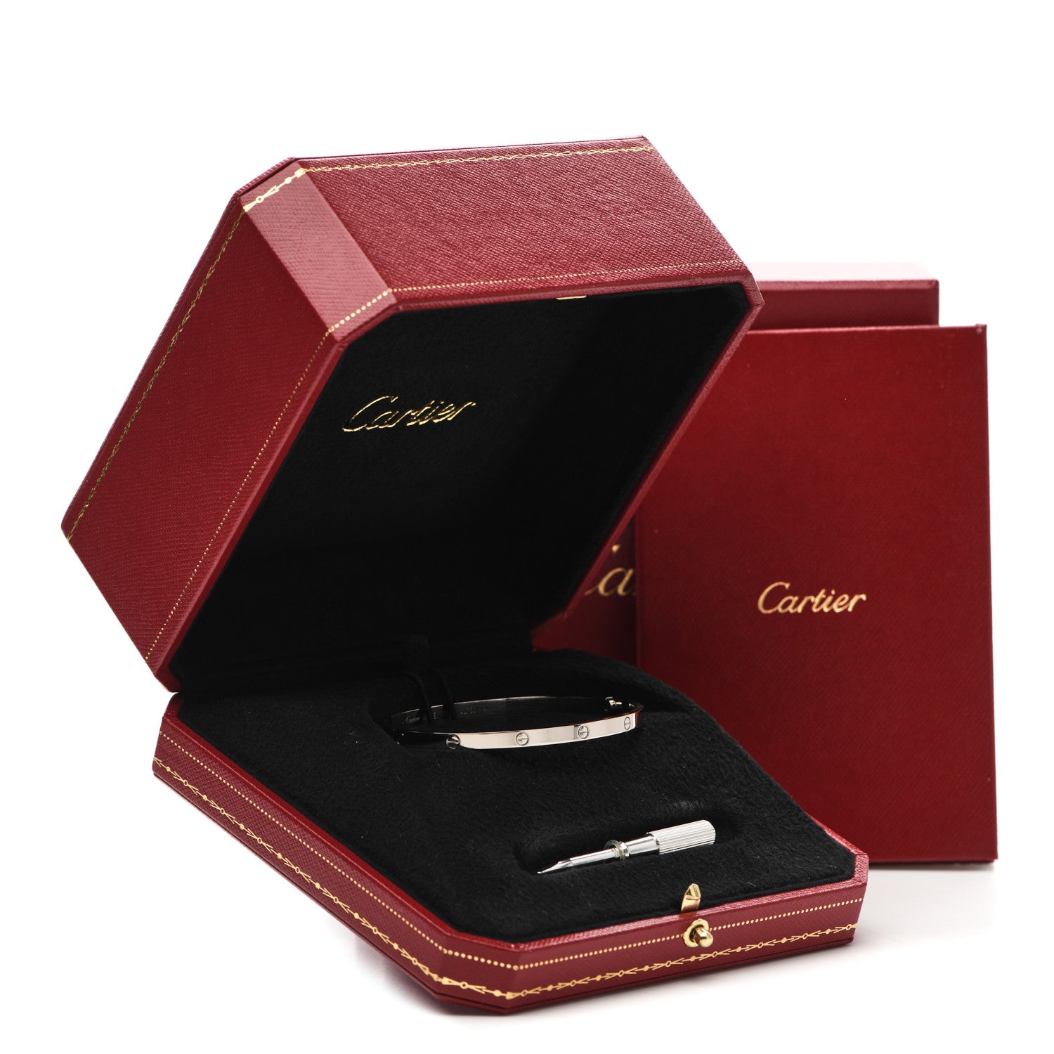 Cartier 18K White Gold Small LOVE Bracelet 17 5 of 5