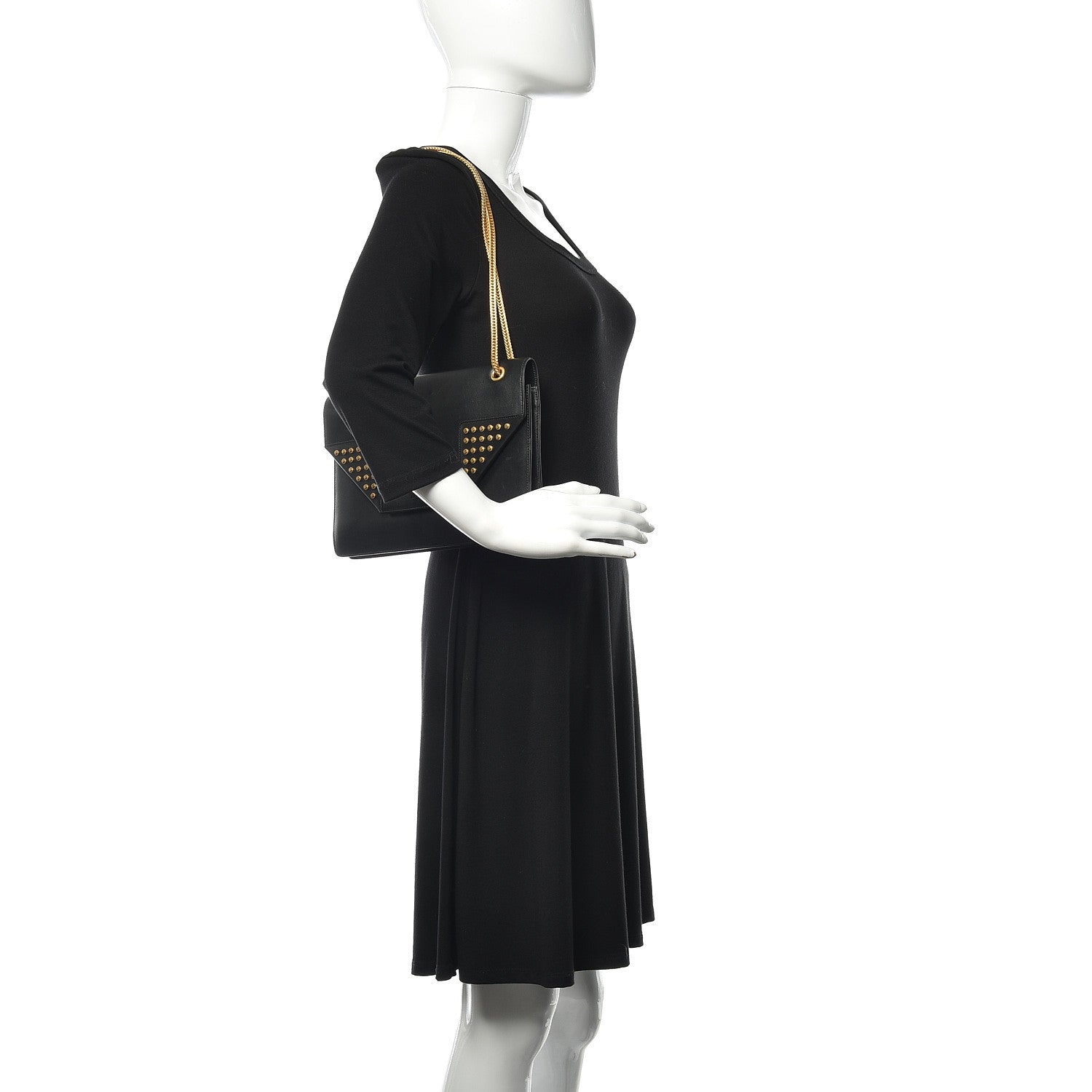 Saint Laurent Calfskin Studded Medium Betty Black 2 of 17