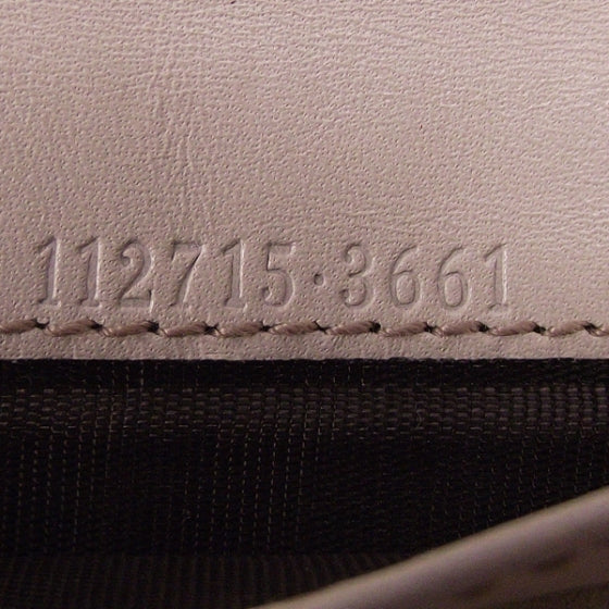 Guccissima Margaux Calfskin Metal Bar Continental Flap Wallet Cream