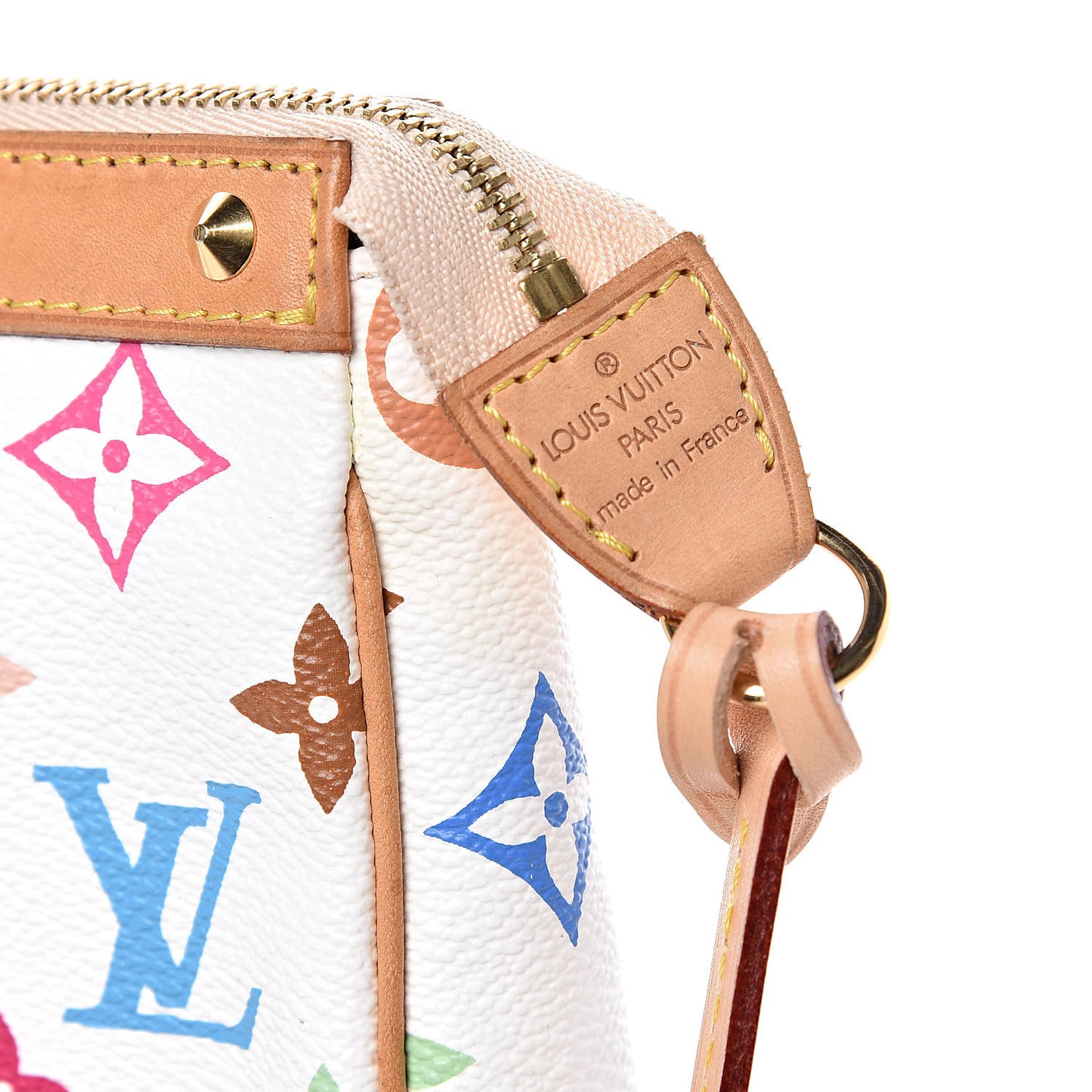 Monogram Multicolor Pochette Accessories White