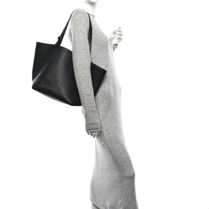 The Row Grained Calfskin Park Tote Three Black 2 of 10
