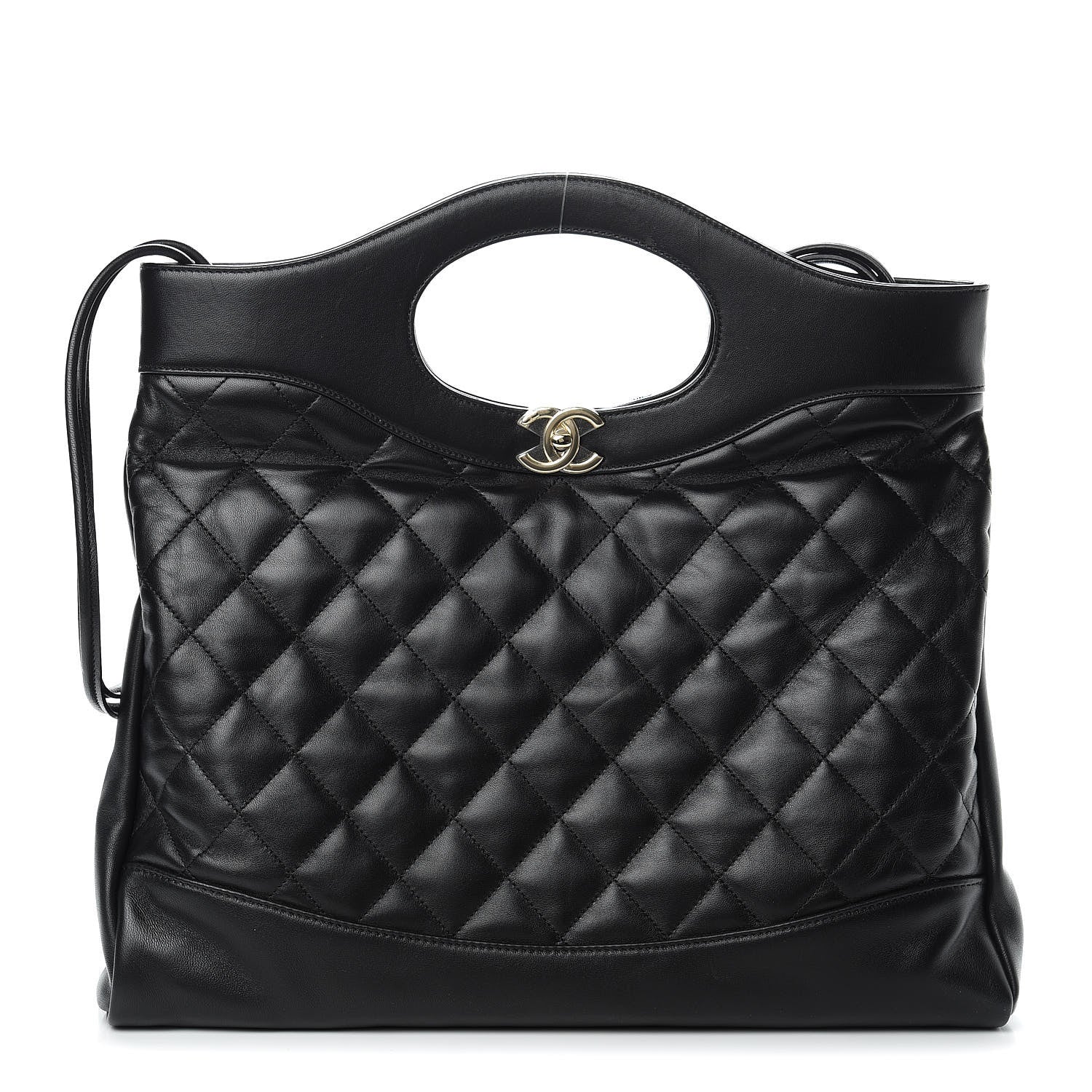 Chanel Lambskin Quilted Large 31 Shopping Bag Black 1 of 11