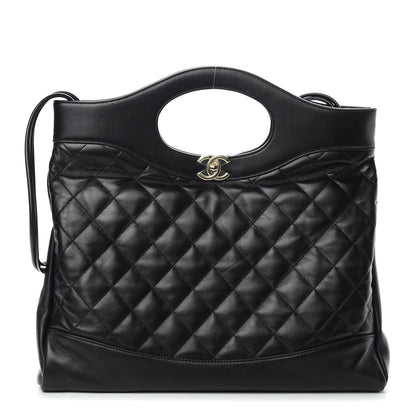 Chanel Lambskin Quilted Large 31 Shopping Bag Black 1 of 11