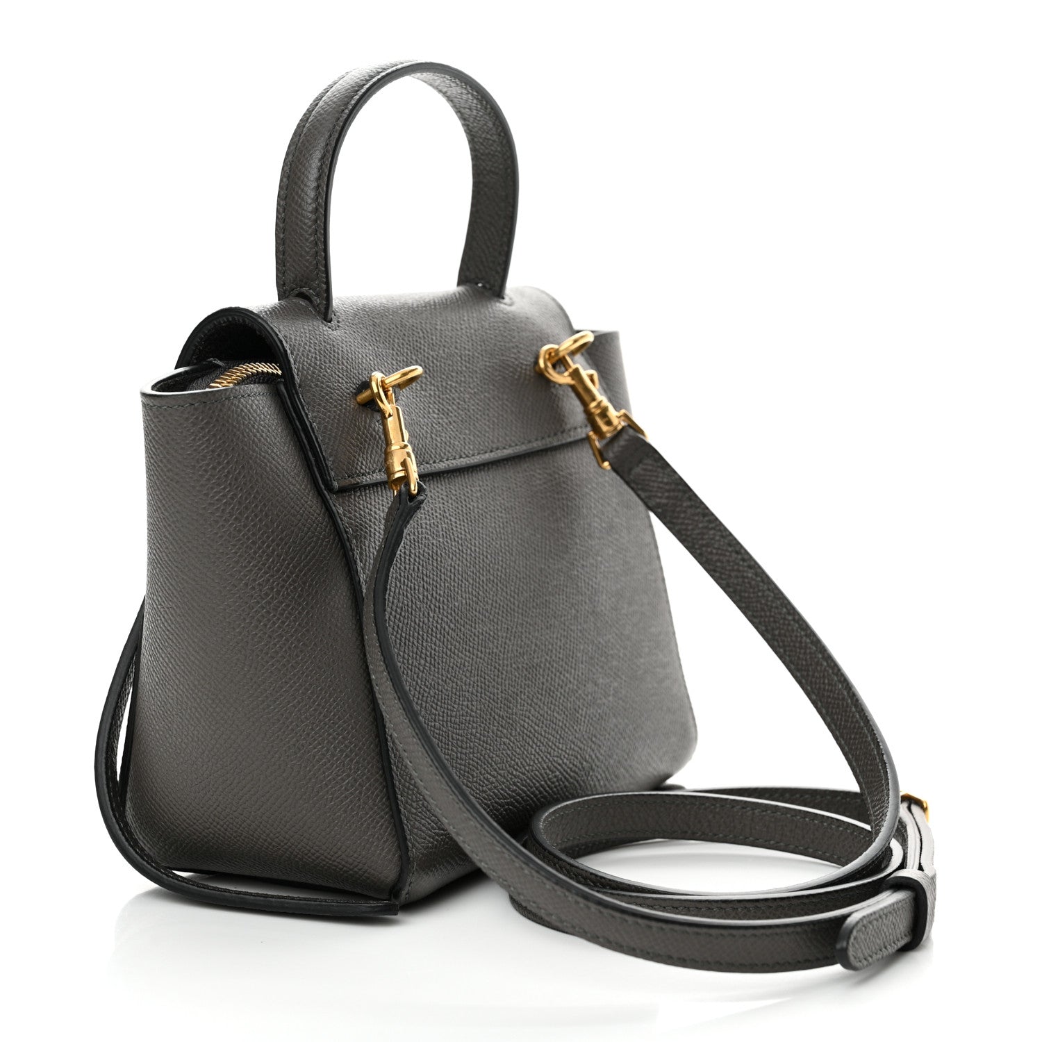 Celine Grained Calfskin Pico Belt Bag Grey 3 of 10