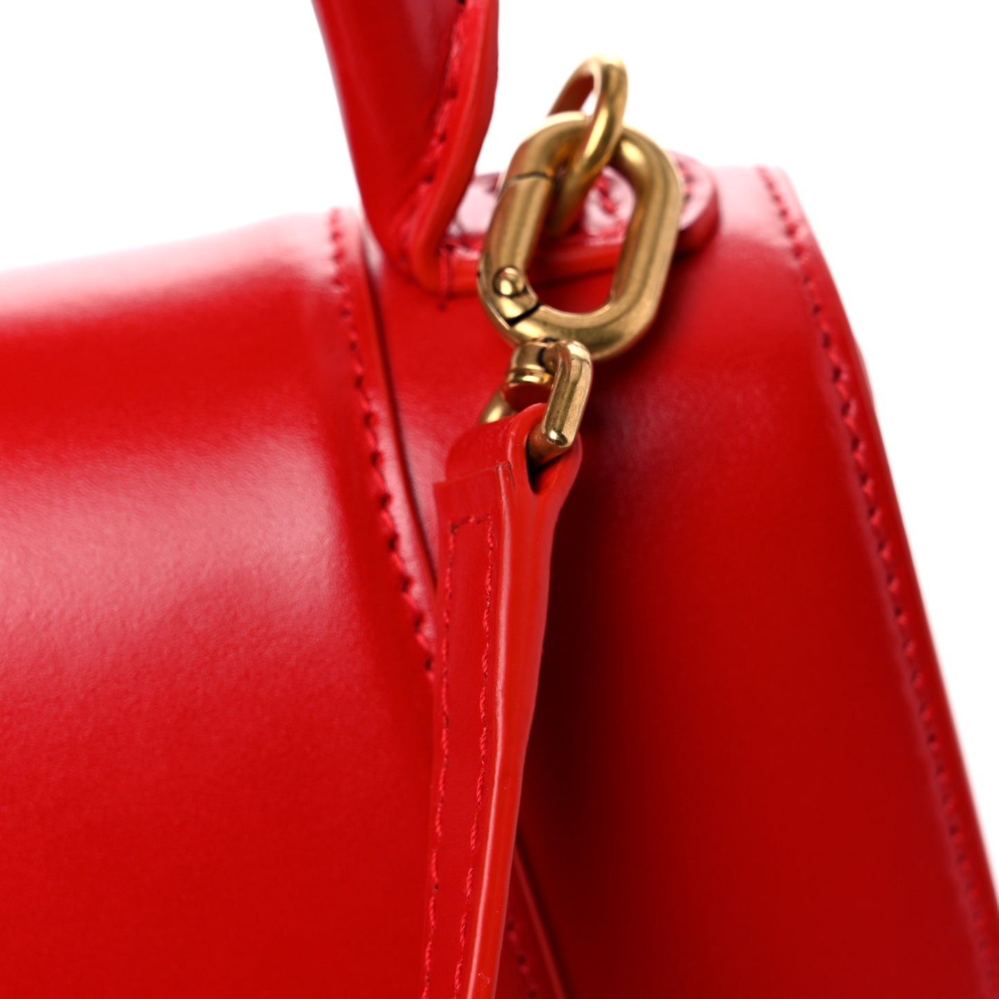 Shiny Box Calfskin Small Hourglass Top Handle Bag Bright Red