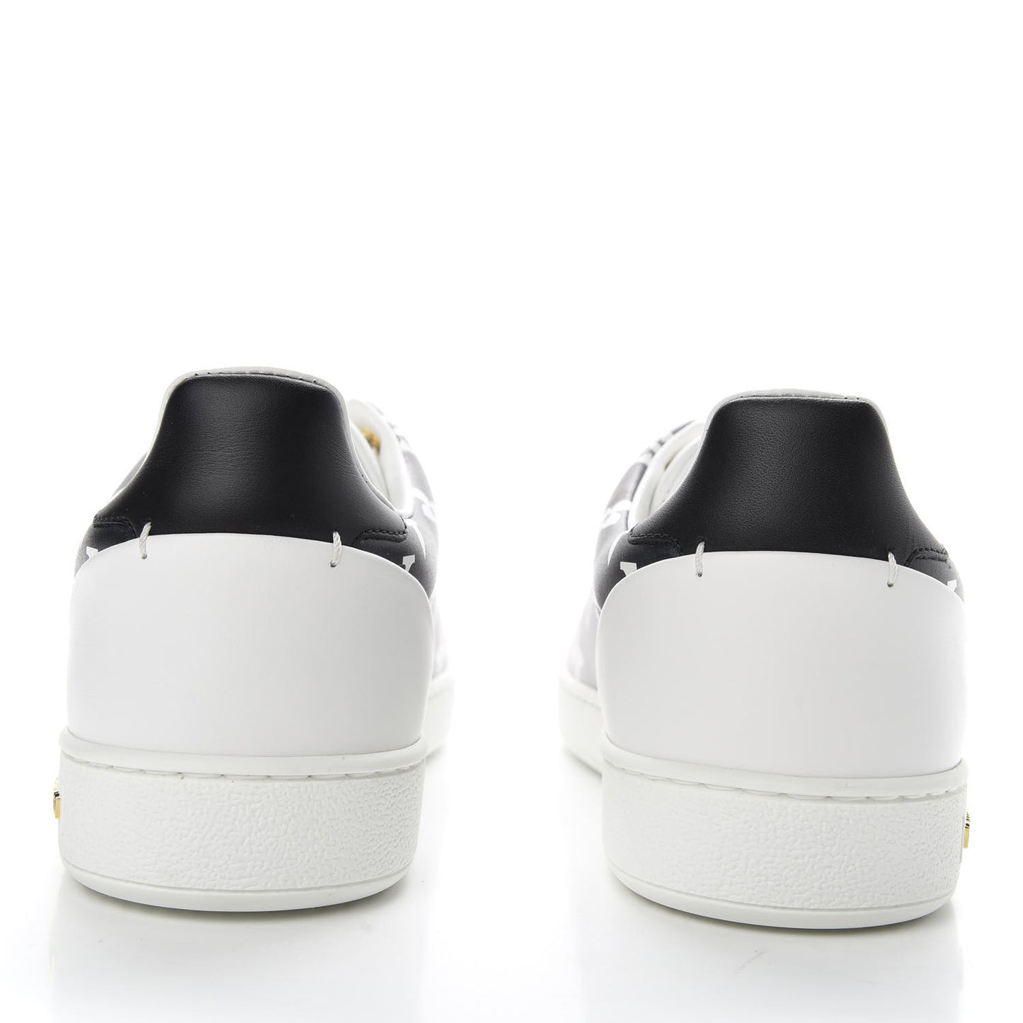 Calfskin Monogram Frontrow Sneakers 38 White Black