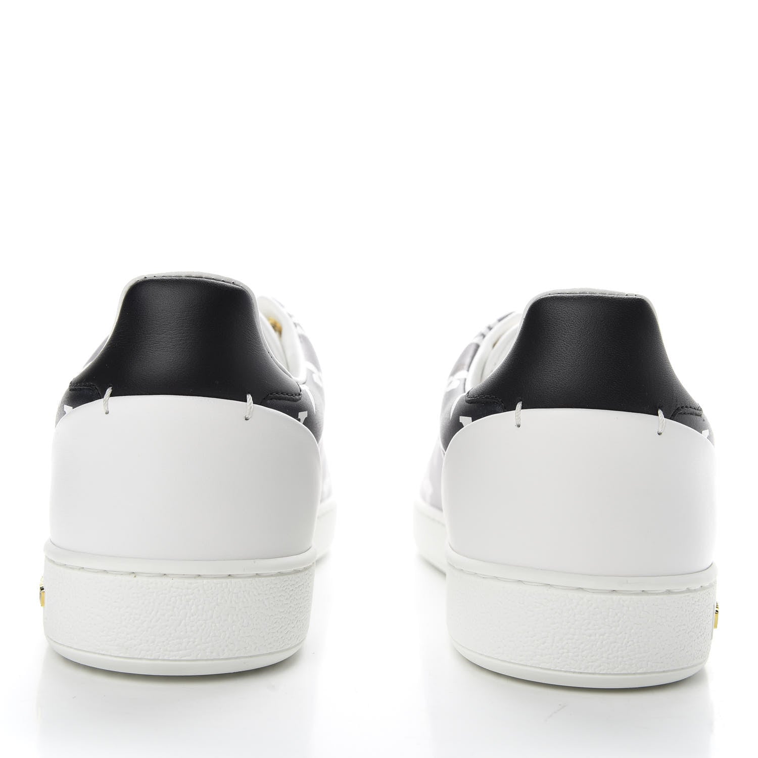 Louis Vuitton Calfskin Monogram Frontrow Sneakers 38 White Black 5 of 10