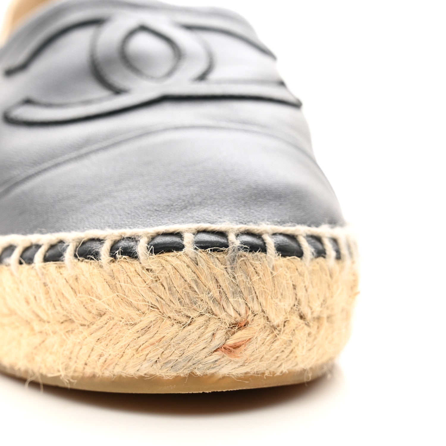 Chanel Lambskin CC Espadrilles 38 Black 12 of 13