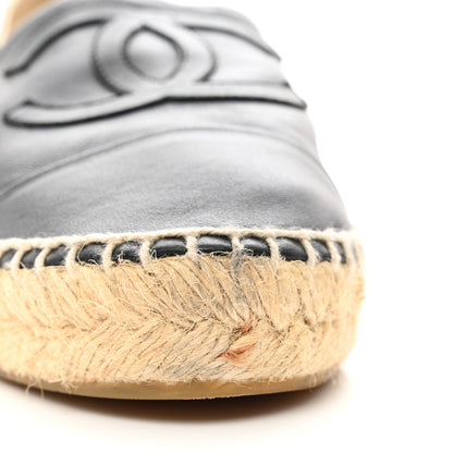 Chanel Lambskin CC Espadrilles 38 Black 12 of 13