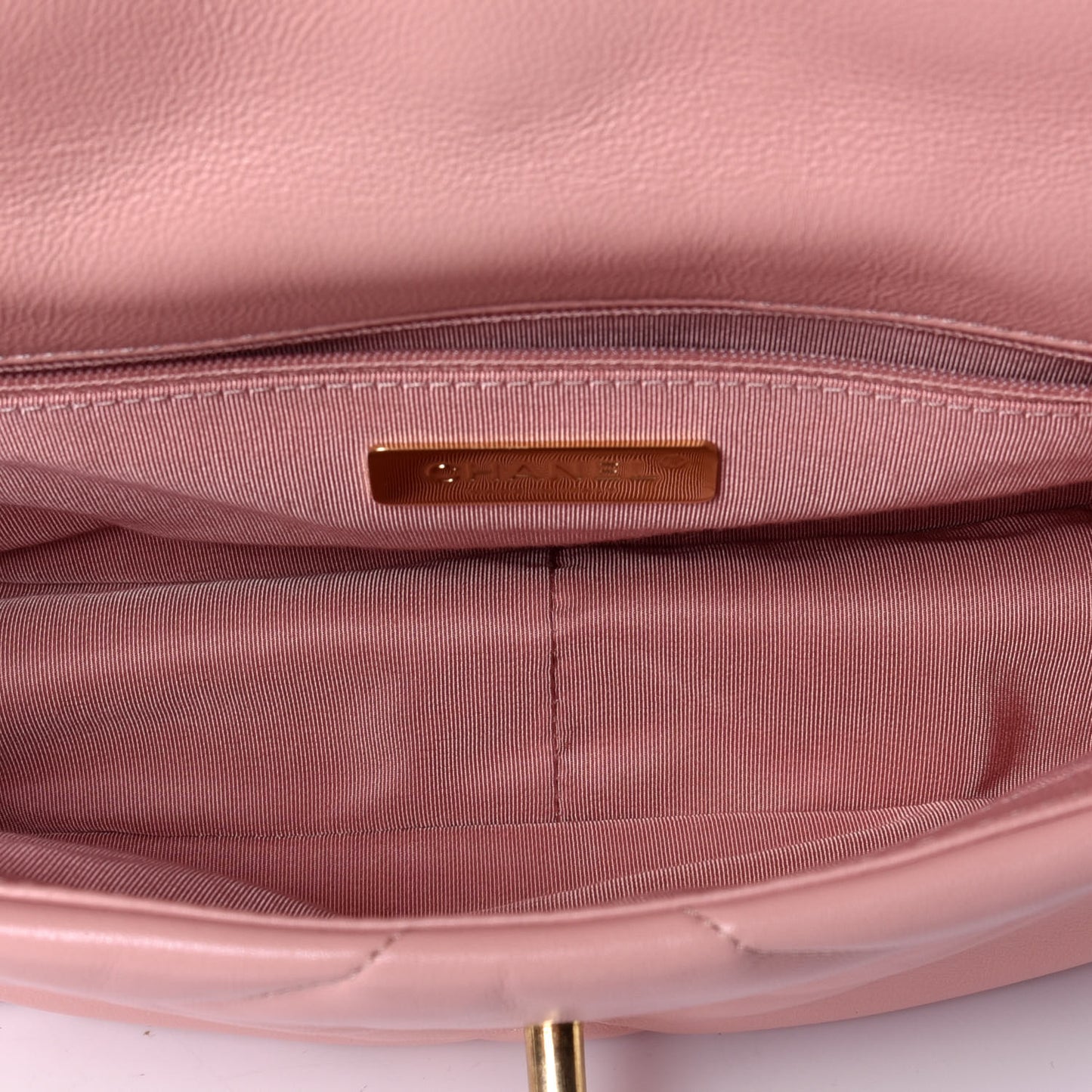 Lambskin Quilted Medium Chanel 19 Flap Light Pink