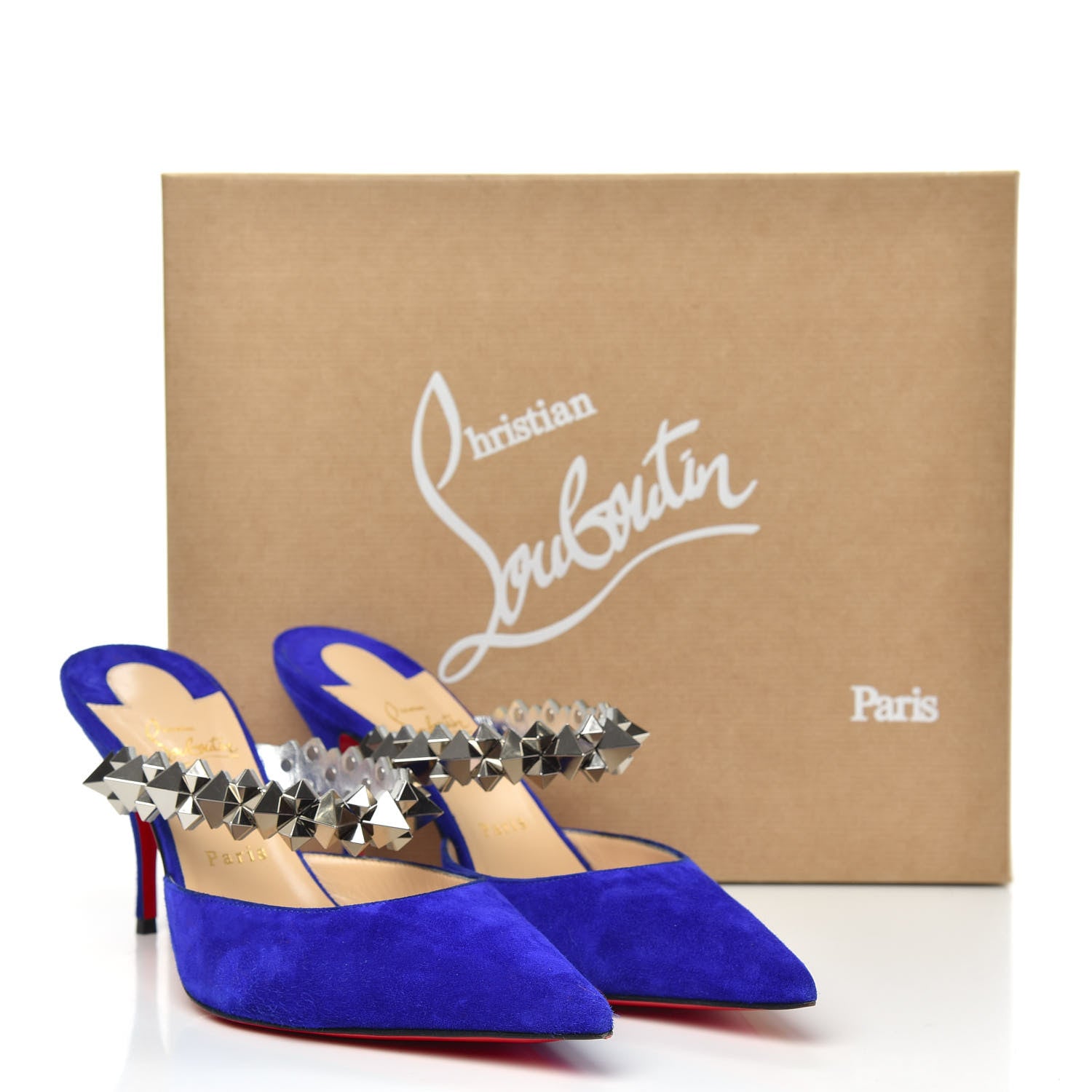Christian Louboutin Veau Velours Specchio Planet Choc 80 Mule 40.5 Elixir 8 of 8
