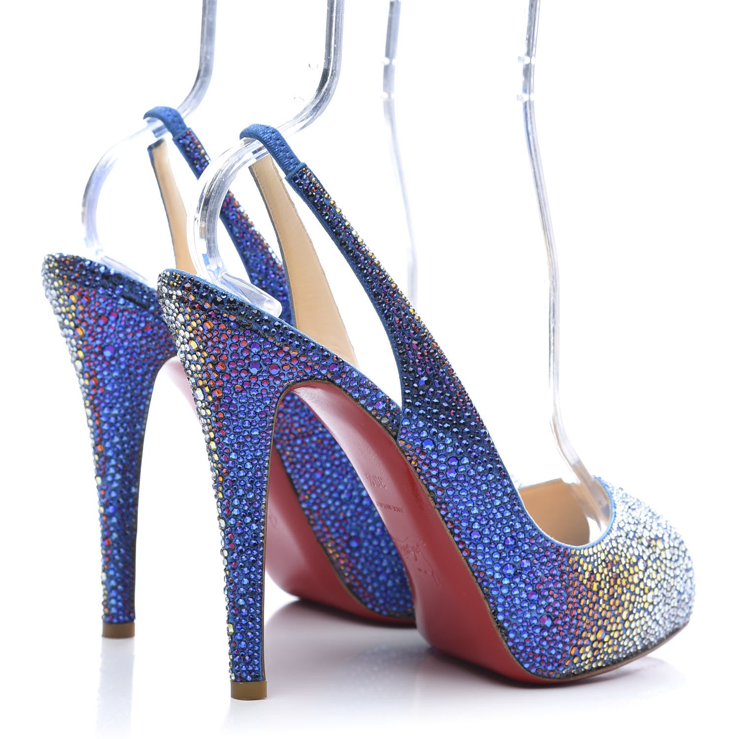 Christian Louboutin Strass No Prive 120 Pumps 39.5 Meridian Blue 4 of 9