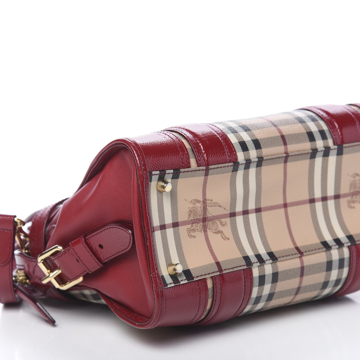 Haymarket Check Minford Portrait Tote Military Red