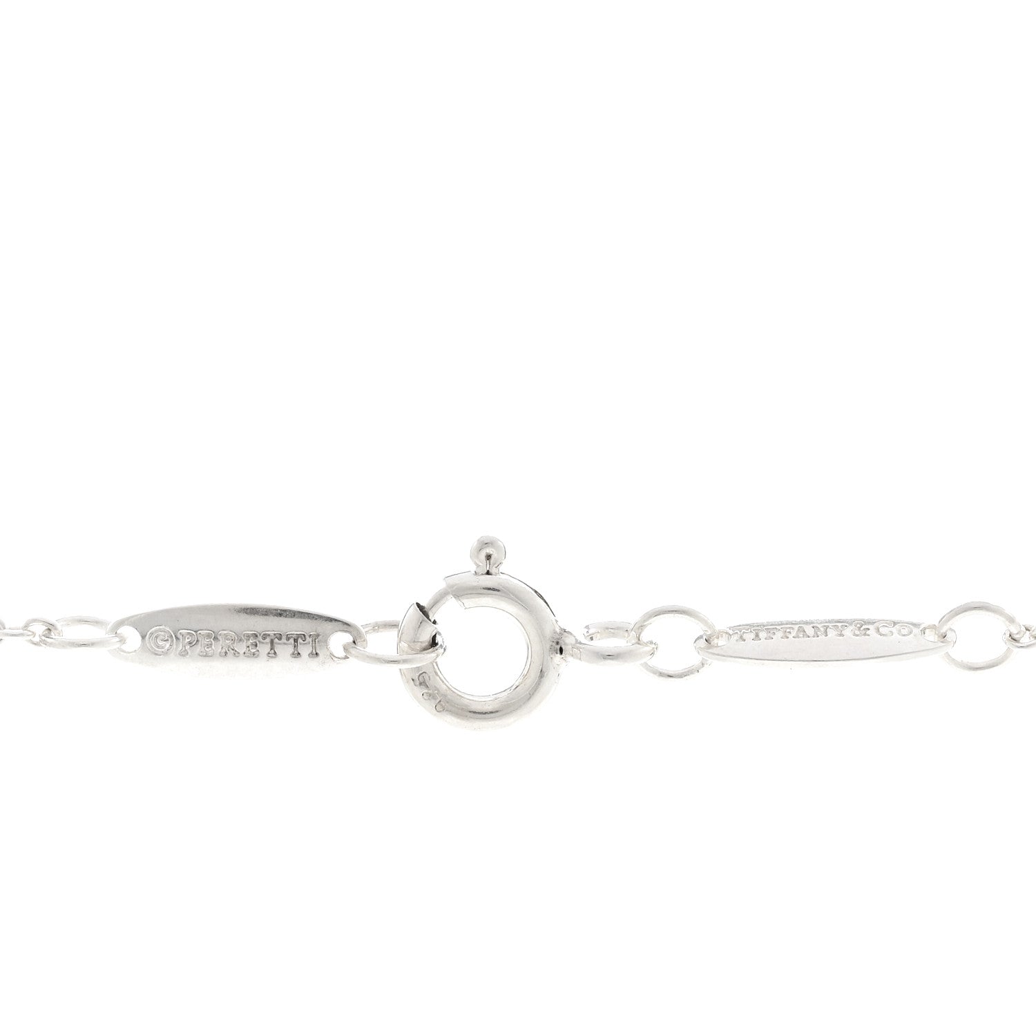 Tiffany Sterling Silver 18mm Elsa Peretti Bean Pendant Necklace 4 of 5