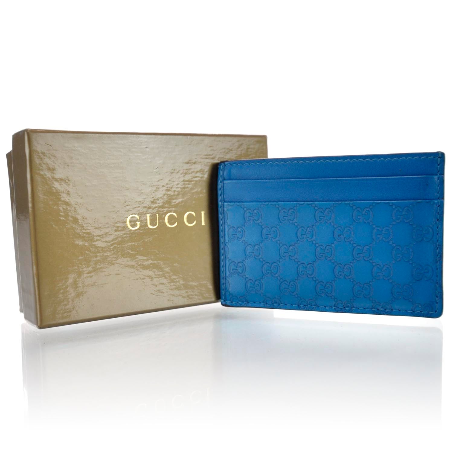 Gucci Microguccissima ID Window Card Holder Blue 7 of 8