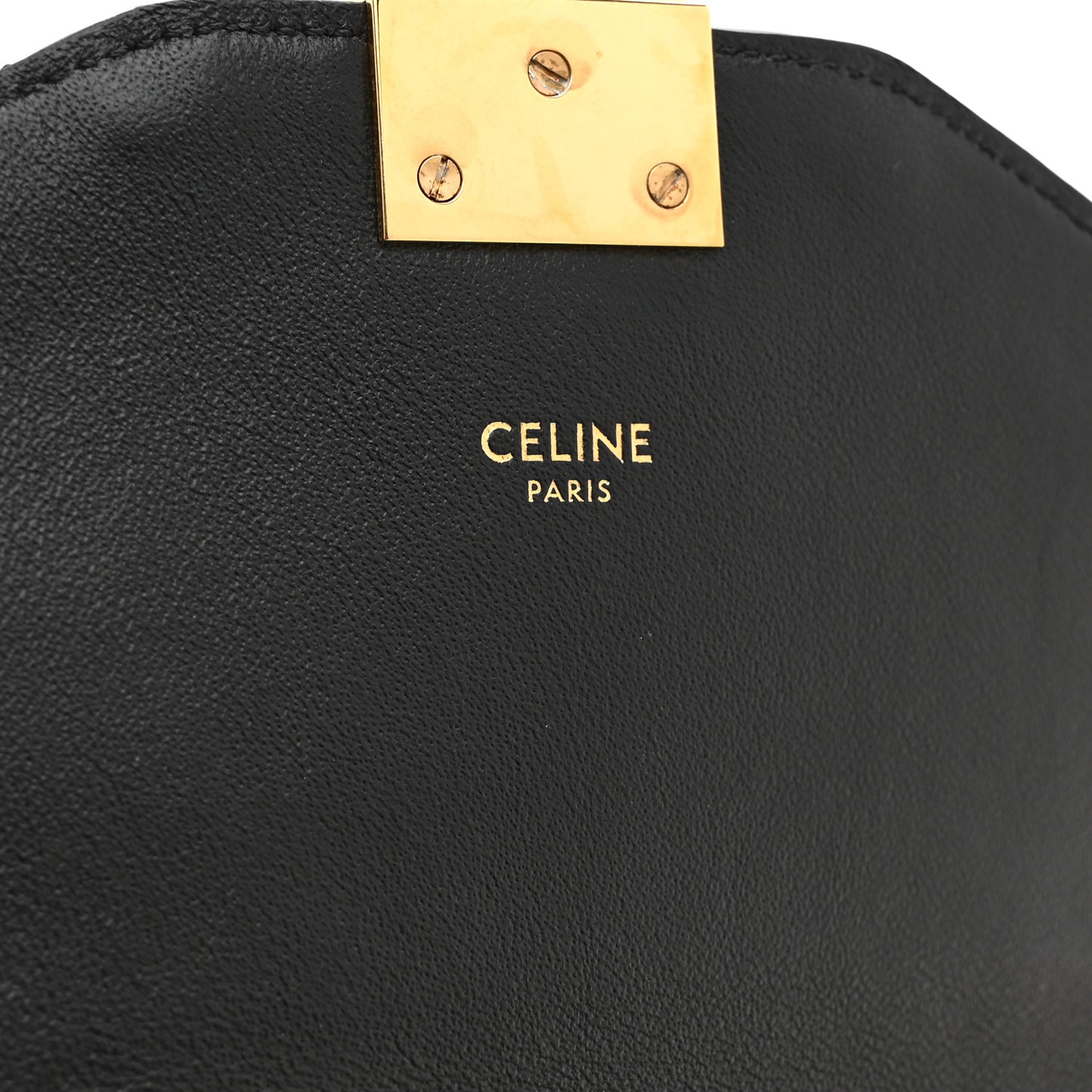 Calfskin Quilted Medium C Bag Black White