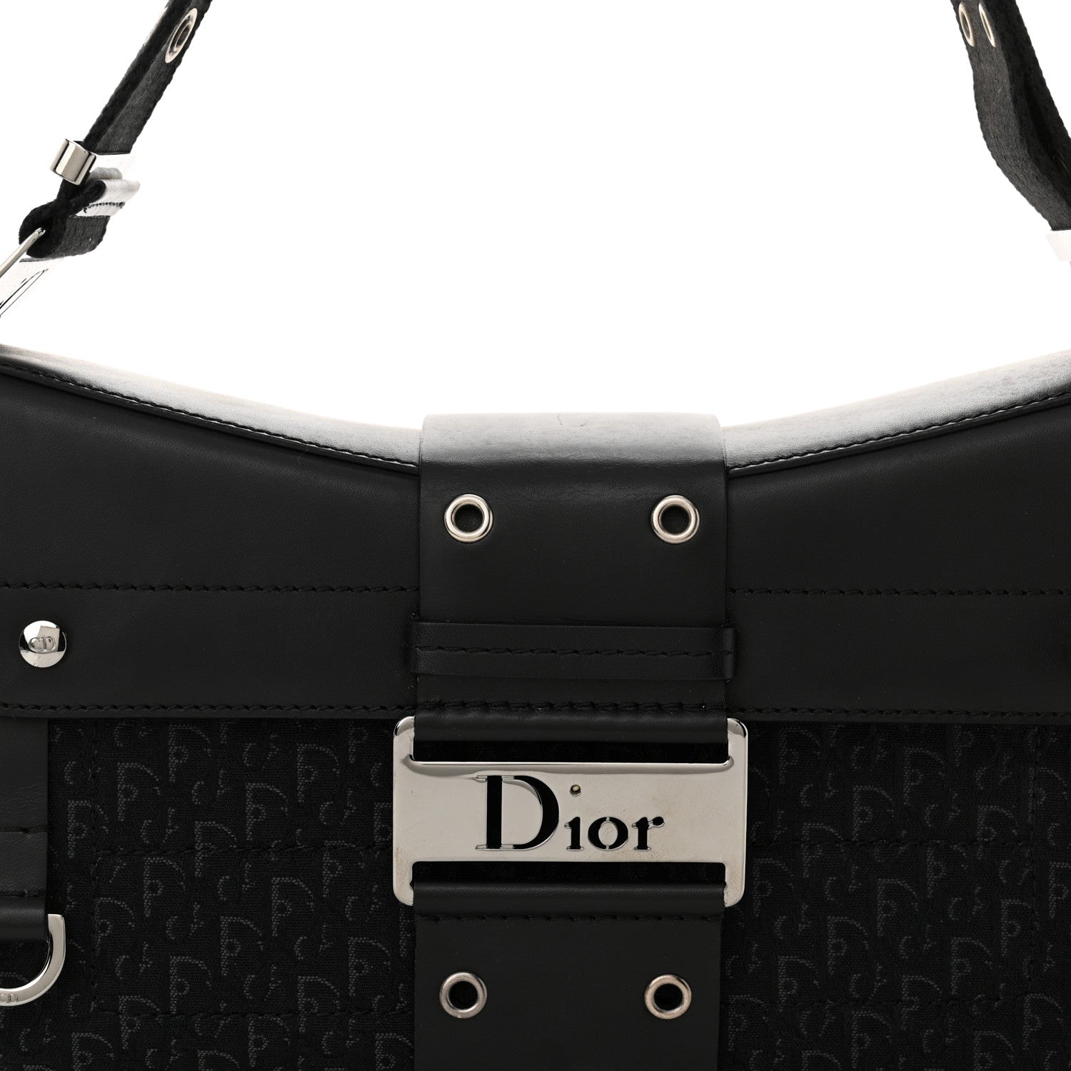 Christian Dior Monogram Calfskin Street Chic Columbus Ave Bag Black 8 of 13
