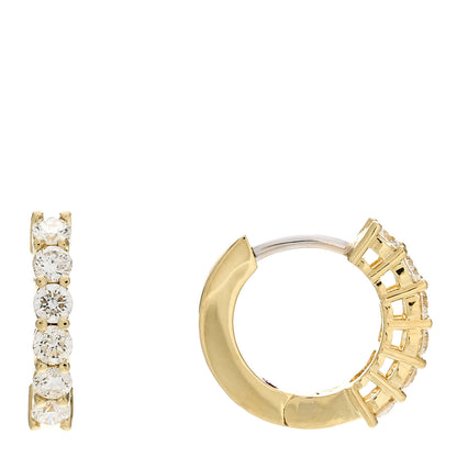 Roberto Coin 18K Yellow Gold Diamond .70ctw Huggie Hoop Earrings 1 of 5