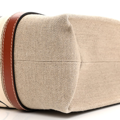 Chloe Cotton Calfskin Medium Woody Ribbon Tote White Brown 9 of 9