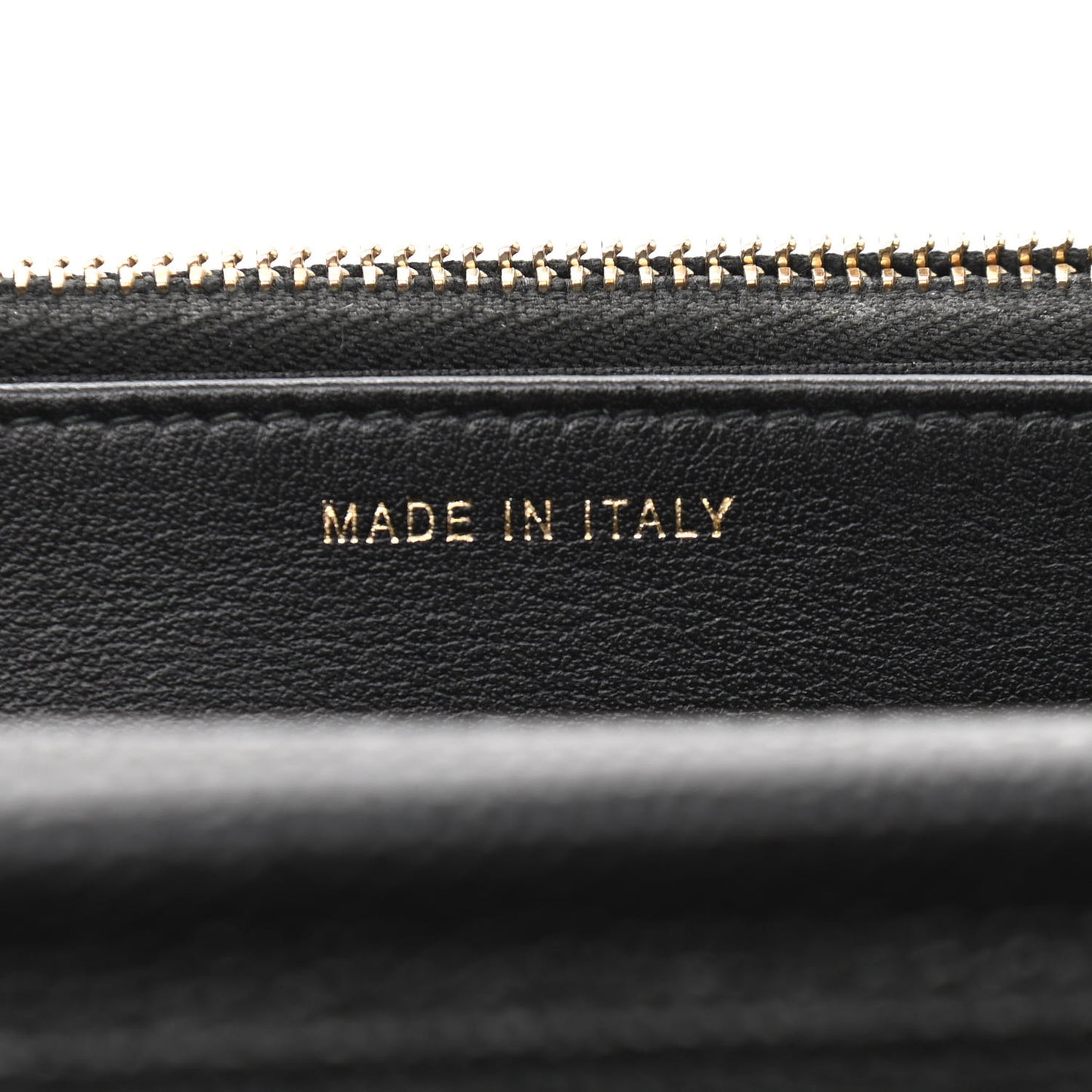 Caviar Quilted Golden Class Wallet On Chain WOC Black
