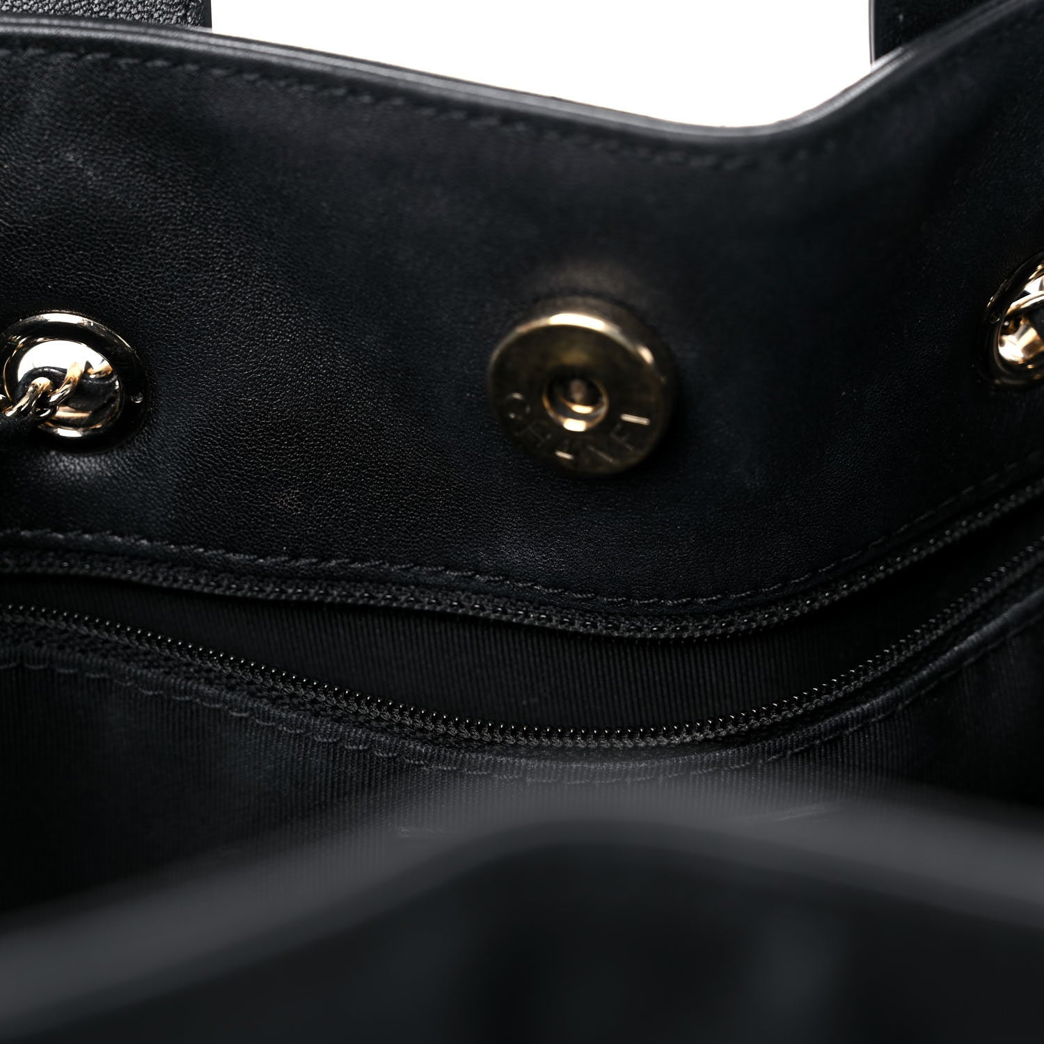 Chanel Lambskin Quilted CC Dweller Drawstring Tote Black 15 of 19