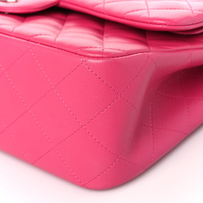 Chanel Lambskin Quilted Jumbo Double Flap Dark Pink 8 of 8