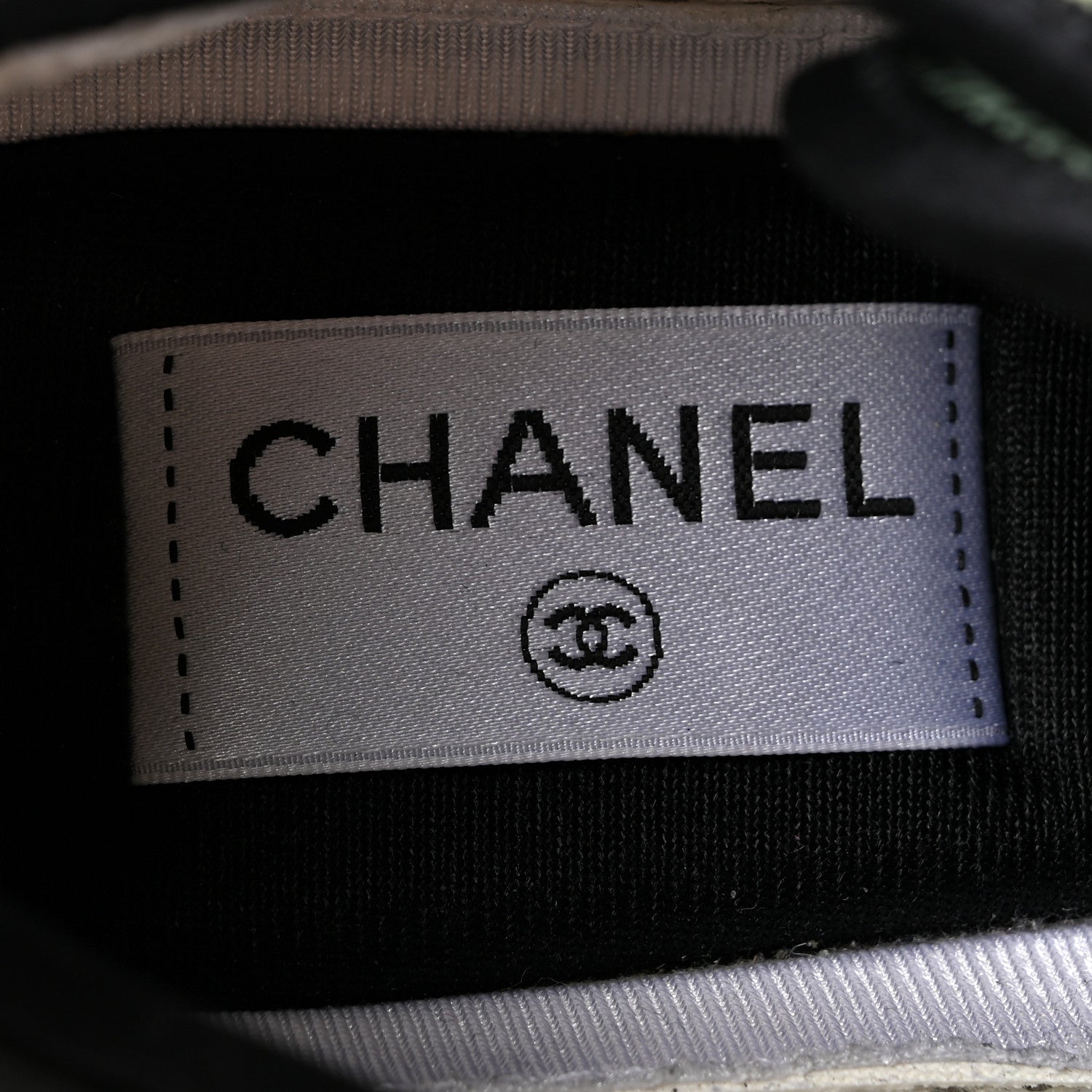 Chanel Suede Calfskin Nylon Grosgrain CC Sneakers 37.5 Light Green 8 of 10