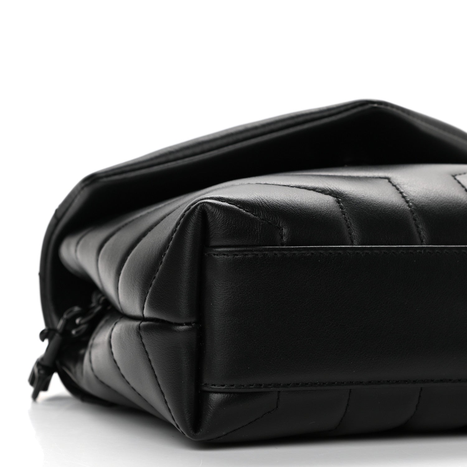 Saint Laurent Calfskin Y Quilted Monogram Toy Loulou Crossbody Bag Black 10 of 13