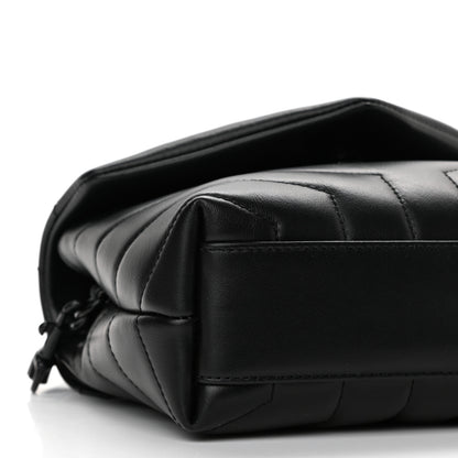 Saint Laurent Calfskin Y Quilted Monogram Toy Loulou Crossbody Bag Black 10 of 13