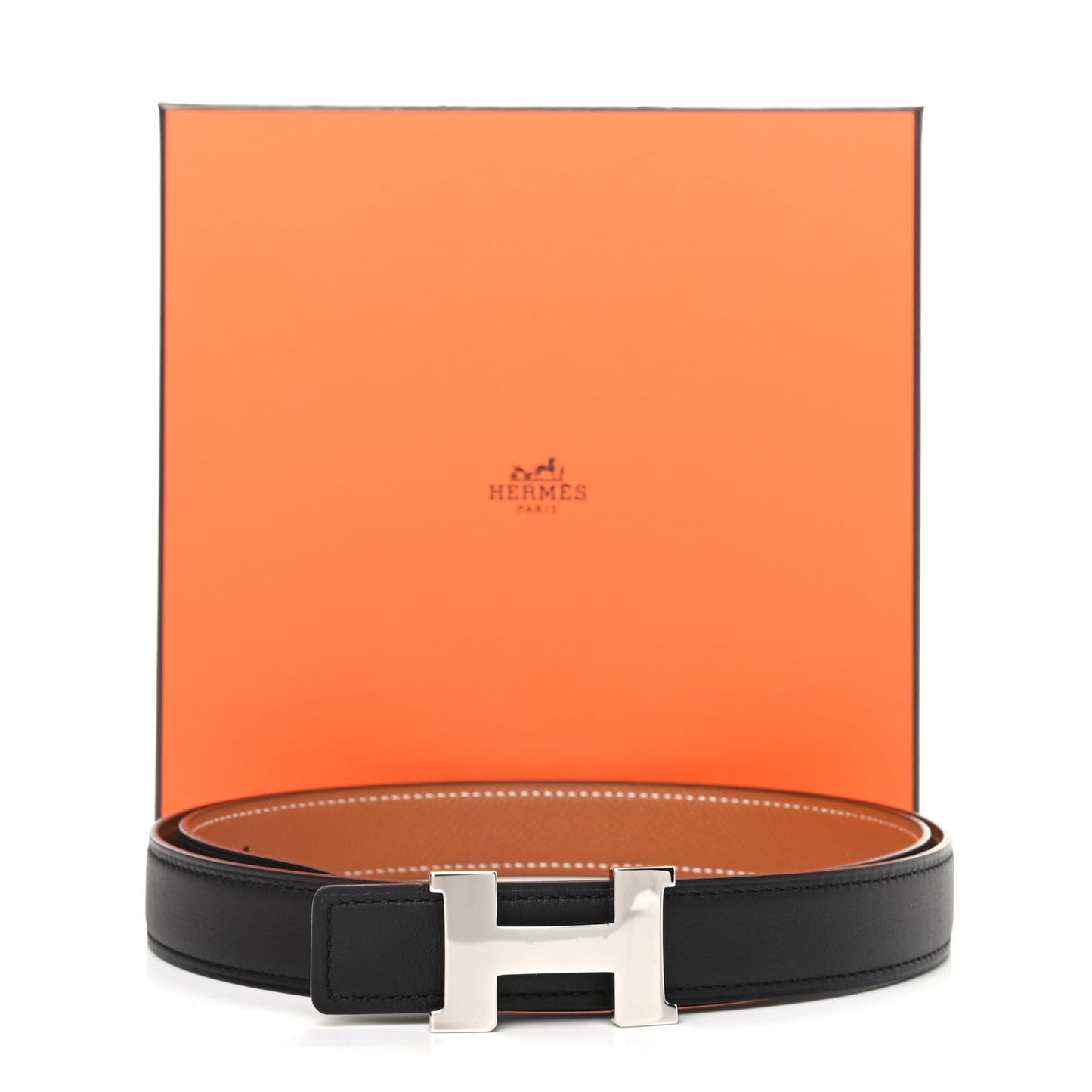 Swift Epsom 24mm Mini Constance H Belt 95 Black Gold