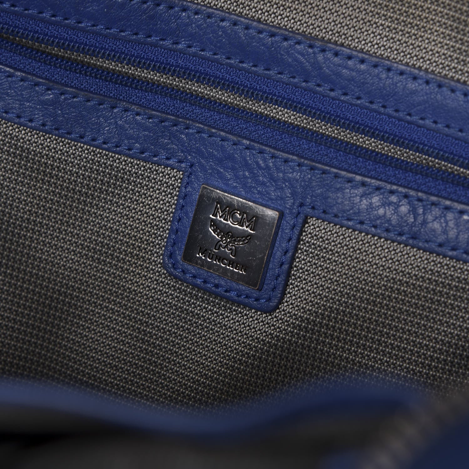MCM Visetos Medium Side Stud Stark Backpack Blue 9 of 17