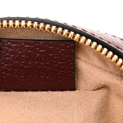 Gucci Soft Textured Calfskin Web Mini Ophidia Round Shoulder Bag Vintage Bordeaux 7 of 10