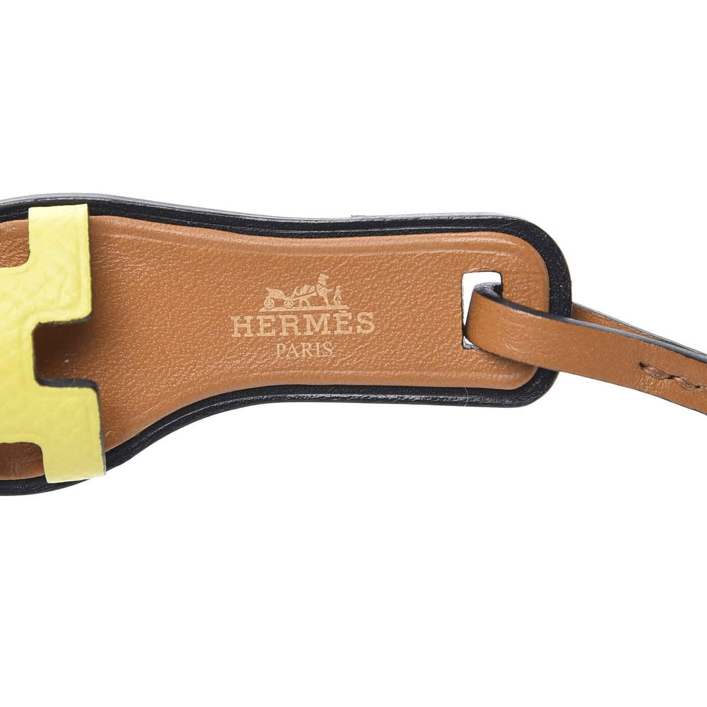 Epsom Butler Calfskin Hunter Oran Nano Bag Charm Lime
