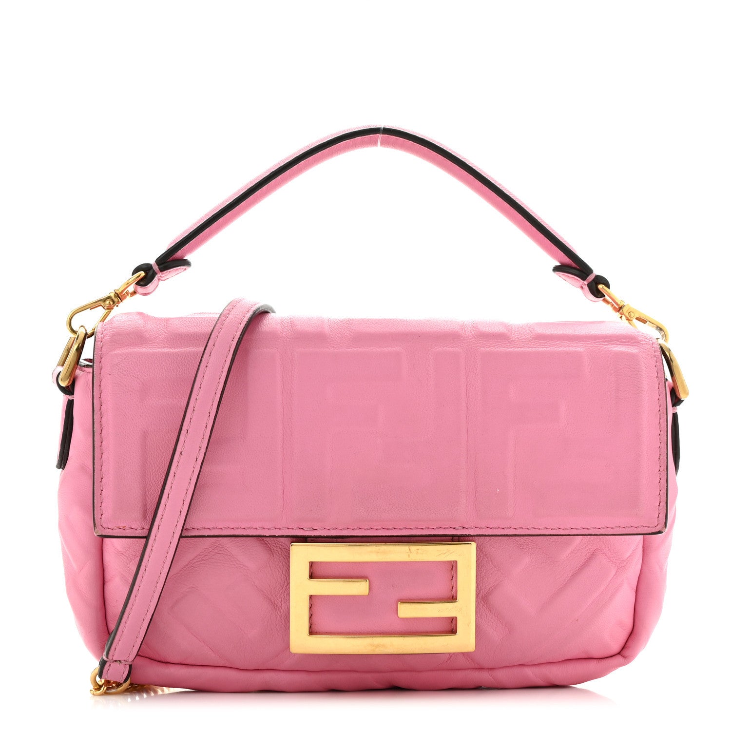 Fendi Nappa FF 1974 Embossed Mini Baguette Lollypop 1 of 13