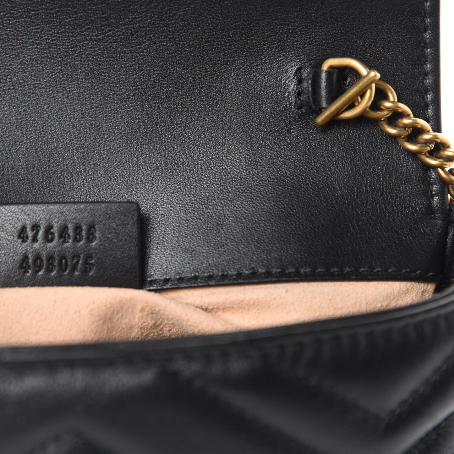 Calfskin Matelasse Super Mini GG Marmont Shoulder Bag Black