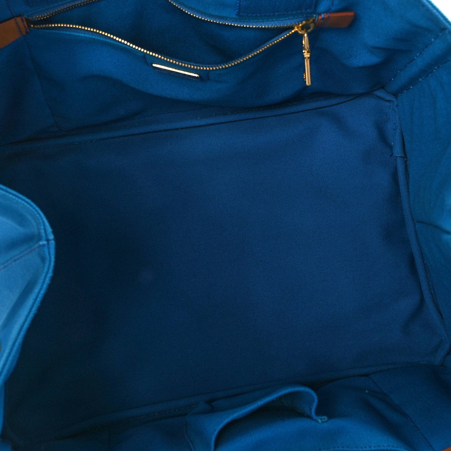 Canapa Large Logo Tote Azzurro